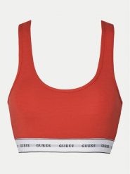 Guess Biustonosz top O97C01 KBBU1 Czerwony. Czerwone biustonosze Guess, m, z aplikacjami, z bawełny, bez kołnierzyka, bez ramiączek. Za 79.99 zł.