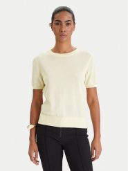 Patrizia Pepe Sweter 8K0409/K027-Y478 Żółty Regular Fit. Żółte swetry Patrizia Pepe, bez wzorów, z bawełny, bez ramiączek. Za 729.99 zł.