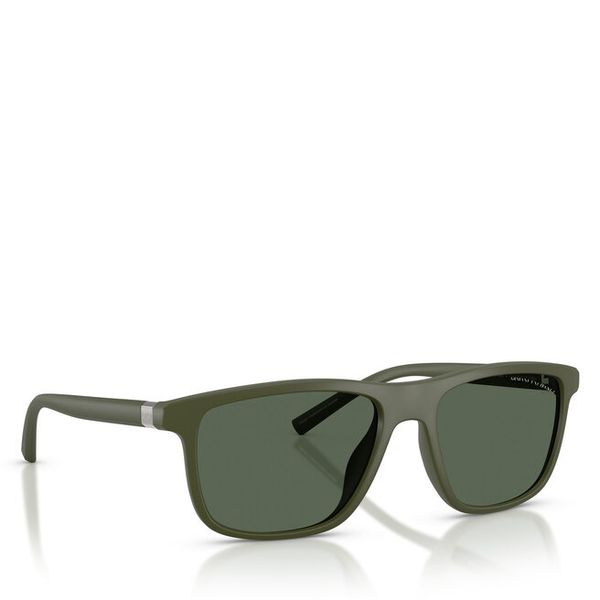 Okulary przeciwsłoneczne Armani Exchange. Zielone okulary przeciwsłoneczne Armani Exchange, bez wzorów. Za 379.99 zł.
