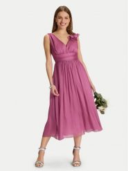 Swing Sukienka koktajlowa 5AJ07600 Różowy Regular Fit. Czerwone sukienki Swing, bez wzorów, z syntetyku, wizytowe, bez kołnierzyka, bez ramiączek. Za 919.99 zł.
