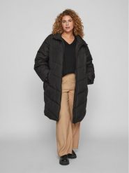 Vila Płaszcz zimowy 14087812 Czarny Regular Fit. Czarne płaszcze Vila, na zimę, bez wzorów, z syntetyku, bez kaptura. Za 279.99 zł.