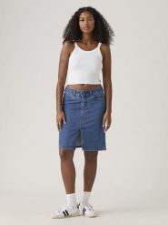 Levi's Spódnica dżinsowa w kolorze niebieskim rozmiar: W26. Niebieskie spódnice Levi's®, na co dzień, s, z aplikacjami, klasyczne, midi, proste. Za 127.45 zł.