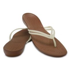 Crocs Klapki damskie Crocs Isabella Biały / Brązowy 204004-1AO (rozmiar 37-38). Białe klapki Crocs, bez wzorów, bez obcasa. W wyprzedaży za 91.00 zł.