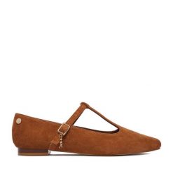 Baleriny Beverly Hills Polo Club. Brązowe baleriny Beverly Hills Polo Club, bez wzorów, bez obcasa. Za 299.99 zł.