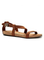 Comfortfusse Skórzane sandały w kolorze jasnobrązowym rozmiar: 38. Brązowe sandały Comfortfüße, bez wzorów, ze skóry, klasyczne, z otwartym noskiem, bez obcasa, bez zapięcia. Za 217.99 zł.