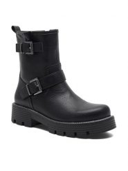 Jenny Fairy Botki HONORINE WS6109-03 Czarny. Czarne botki Jenny Fairy, bez wzorów, z syntetyku, bez obcasa, na płaskiej podeszwie, bez zapięcia. Za 84.99 zł.