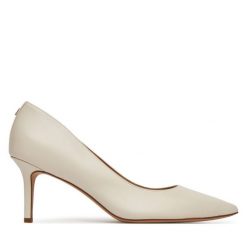 Szpilki LAUREN RALPH LAUREN. Białe szpilki Lauren Ralph Lauren, bez wzorów, bez obcasa, na szpilce, bez zapięcia. Za 469.99 zł.