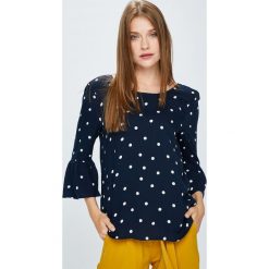 Vila - Bluzka. Niebieskie bluzki Vila, bez wzorów, z tkaniny, casualowe, bez kołnierzyka, bez ramiączek. W wyprzedaży za 69.90 zł.