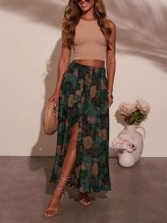 Milan Kiss Spódnica w kolorze zielono-granatowym rozmiar: M. Niebieskie spódnice Milan Kiss, m, bez wzorów, maxi. Za 152.99 zł.