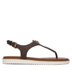 Sandały MICHAEL Michael Kors. Brązowe sandały MICHAEL Michael Kors, bez wzorów, bez obcasa, na płaskiej podeszwie, bez zapięcia. Za 509.99 zł.