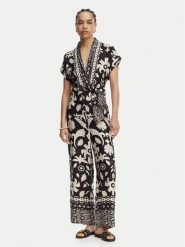 LOLA CASADEMUNT Kombinezon LS2616033 Czarny Regular Fit. Czarne sukienki LOLA CASADEMUNT, m, bez wzorów, z wiskozy, bez kołnierzyka, bez ramiączek. Za 543.99 zł.