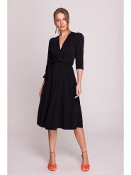 Stylove Sukienka w kolorze czarnym rozmiar: XXL. Czarne sukienki Stylove, xxl, bez wzorów, bez kołnierzyka, bez ramiączek, midi. Za 328.45 zł.