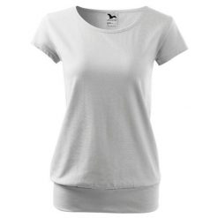 Koszulka Damska City. Białe bluzki ALDER, bez wzorów, sportowe, bez kołnierzyka, bez ramiączek. Za 48.99 zł.