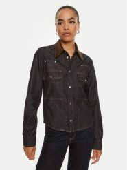 Pinko Koszula jeansowa Coro 103879 A20N Granatowy Regular Fit. Niebieskie koszule Pinko, bez wzorów, z jeansu, bez kołnierzyka, bez ramiączek. Za 539.99 zł.