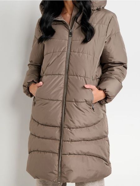 Płaszcz - fioletowy. Fioletowe płaszcze Sinsay, l, bez wzorów, bez kaptura. Za 129.99 zł.