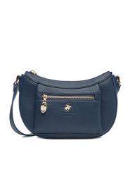 Beverly Hills Polo Club Torebka C-BHPC-L-017-08 Granatowy. Niebieskie torebki klasyczne Beverly Hills Polo Club, bez wzorów, z materiału, bez dodatków. Za 159.99 zł.