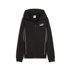 Młodzieżowa bluza z kapturem PUMA Sport na zamek PUMA Black. Czarna bluzy Puma, m, bez wzorów, z kapturem. Za 229.00 zł.