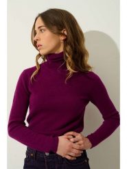 AUTHENTIC CASHMERE Kaszmirowy golf "Bise" w kolorze fioletowym rozmiar: XXL. Różowe golfy AUTHENTIC CASHMERE, xxl, bez wzorów, z kaszmiru, bez ramiączek. Za 404.45 zł.