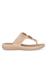 Clara Barson Japonki WYL0510-26 Beżowy. Brązowe klapki Clara Barson, bez wzorów, z syntetyku, bez obcasa. Za 53.99 zł.