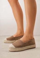 Brązowe Klasyczne Espadryle VICES na Grubej Podeszwie z Plecionką Idathelia. Brązowe espadryle Born2be, bez wzorów, z jeansu, bez obcasa, bez zapięcia. Za 79.99 zł.