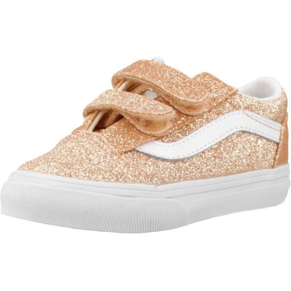 Buty VANS OLD SKOOL V GLITTER Pomarańczowy. Brązowe trekkingi Vans, z syntetyku, trekkingowe. Za 260.99 zł.