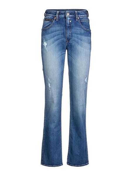 Herrlicher Dżinsy - Regular fit - w kolorze niebieskim rozmiar: W26/L34. Niebieskie jeansy Herrlicher, l, bez wzorów, z podwyższonym stanem. Za 135.49 zł.