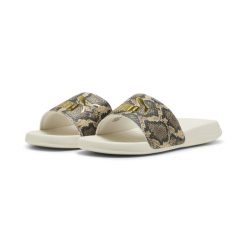 Damskie klapki Popcat 20 Snake Chic PUMA Alpine Snow Gold White. Białe klapki Puma, bez wzorów, bez obcasa. W wyprzedaży za 99.00 zł.