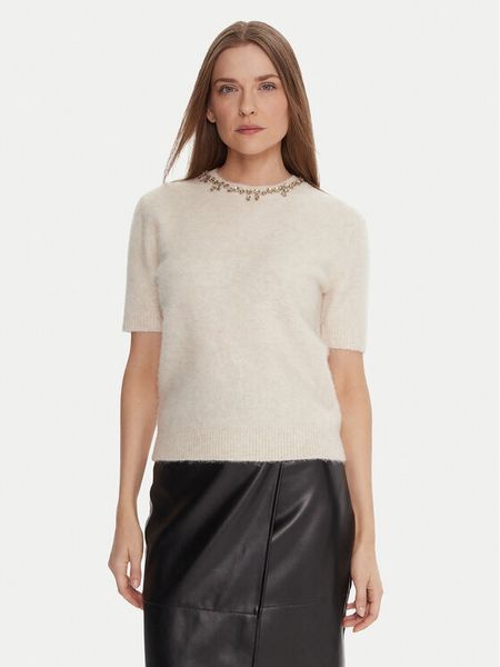 KAOS Sweter RI1NT071 Écru Regular Fit. Swetry KAOS, l, bez wzorów, z syntetyku, bez ramiączek. Za 519.99 zł.