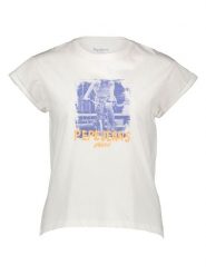 Pepe Jeans Koszulka w kolorze białym rozmiar: L. Białe bluzki Pepe Jeans, l, bez wzorów, z bawełny, bez kołnierzyka, bez ramiączek. Za 87.81 zł.