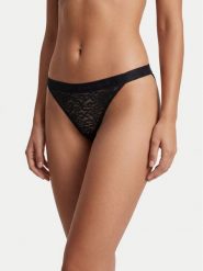 Tommy Hilfiger Stringi UW0UW06348 Czarny. Czarne stringi TOMMY HILFIGER, bez wzorów, z syntetyku. Za 129.99 zł.
