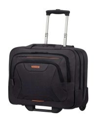 Walizka podróżna American Tourister AT Work. Czarne walizki American Tourister, bez wzorów. Za 489.99 zł.