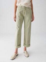 OPUS Dżinsy "Lissie" - Regular fit - w kolorze zielonym rozmiar: 42/L26. Zielone jeansy Opus, l, z aplikacjami, z podwyższonym stanem. Za 234.95 zł.