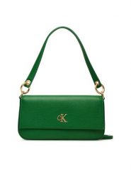 Calvin Klein Torebka Minimal Monogram Shoulder Pouch LV04K3161G Zielony. Zielone torebki klasyczne Calvin Klein, bez wzorów, ze skóry, bez dodatków. Za 449.99 zł.