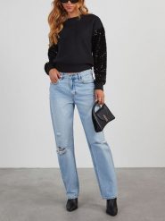 LA Angels Sweter w kolorze czarnym rozmiar: L. Czarne swetry LA Angels, l, bez wzorów, bez ramiączek. Za 130.99 zł.