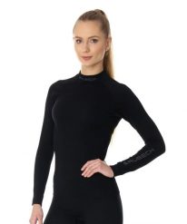 Bluza damska termoaktywna Brubeck EXTREME THERMO. Czarne bluzy sportowe Brubeck, l, bez wzorów, z dzianiny, bez kaptura. Za 219.99 zł.