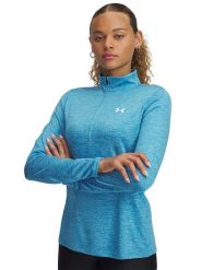 Under Armour Koszulka sportowa w kolorze błękitnym rozmiar: XS. Niebieskie koszulki sportowe Under Armour, bez wzorów, bez ramiączek, outdoorowe. Za 105.45 zł.