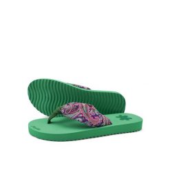 Japonki basenowe damskie Flip Flop Tube Paisley. Zielone klapki Flip Flop, bez wzorów, bez obcasa. Za 88.55 zł.