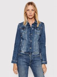Pepe Jeans Kurtka jeansowa Thrift PL402011 Niebieski Regular Fit. Niebieskie kurtki Pepe Jeans, xs, bez wzorów, z bawełny, bez kaptura. Za 219.99 zł.