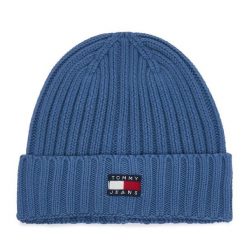 Czapka Tommy Hilfiger. Niebieskie czapki TOMMY HILFIGER, bez wzorów. Za 149.99 zł.