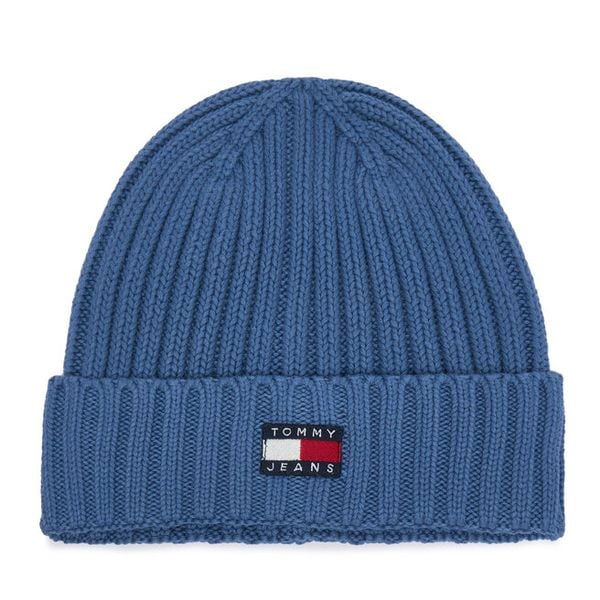 Czapka Tommy Hilfiger. Niebieskie czapki TOMMY HILFIGER, bez wzorów. Za 149.99 zł.