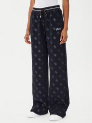 Guess Spodnie dresowe V5BB00 K1902 Czarny Wide Leg. Czarne spodnie dresowe Guess, m, z aplikacjami, z dresówki. Za 339.99 zł.