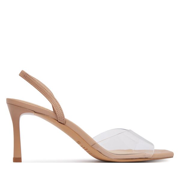 Sandały Aldo. Brązowe sandały Aldo, bez wzorów, bez obcasa, na szpilce, bez zapięcia. Za 359.99 zł.