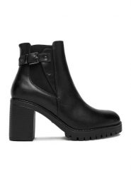 Clara Barson Botki CEO-MAGNA HL221125 Czarny. Czarne botki Clara Barson, bez wzorów, z materiału, bez obcasa, na słupku, bez zapięcia. Za 169.99 zł.