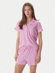 LAUREN RALPH LAUREN Piżama ILN12502 Różowy Regular Fit. Czerwone piżamy Lauren Ralph Lauren, bez wzorów, z bawełny, bez ramiączek. Za 449.99 zł.