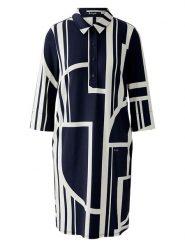 Miss Lagotte Sukienka w kolorze granatowo-białym rozmiar: 42. Czarne sukienki Miss Lagotte, na co dzień, bez wzorów, bez kołnierzyka, bez ramiączek, midi, proste. Za 197.17 zł.