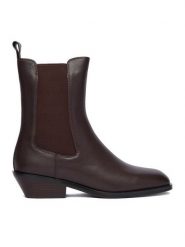 Gino Rossi Sztyblety CEO-AIDA-212-702-2 Brązowy. Brązowe botki Gino Rossi, bez wzorów, ze skóry, bez obcasa, na słupku, bez zapięcia. Za 429.99 zł.