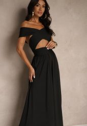 Czarna Sukienka Koktajlowa Multiway z Wiskozą Wiązana na Szyi Lilovea. Czarne sukienki Renee, na imprezę, l, bez wzorów, z wiskozy, eleganckie, bez kołnierzyka, bez ramiączek, maxi, rozkloszowane. Za 144.99 zł.