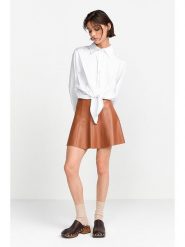 Rich&Royal Spódnica w kolorze jasnobrązowym rozmiar: 40. Brązowe spódnice Rich&Royal, bez wzorów, ze skóry, mini, rozkloszowane. Za 183.59 zł.