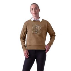 Bluza damska PS of Sweden Karla Monogram. Brązowe bluzy PS OF SWEDEN, bez wzorów, bez kaptura. W wyprzedaży za 344.60 zł.