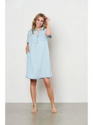 &Co Woman Sukienka dżinsowa "Joanna" w kolorze błękitnym rozmiar: XL. Niebieskie sukienki &Co Woman, xl, bez wzorów, bez kołnierzyka, bez ramiączek, midi. Za 219.60 zł.